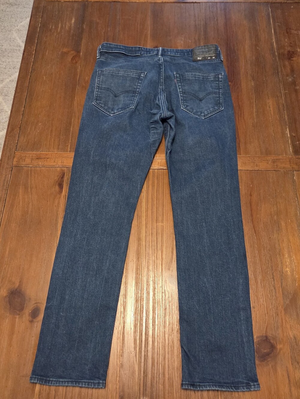 Levi's 511 Commuter Slim Fit Jeans Men's 34x32 Dark Indigo Blue Reflective Cuff